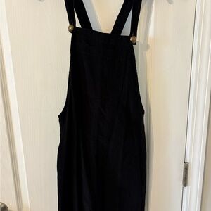 Xhilaration Black Corduroy Overall Dress